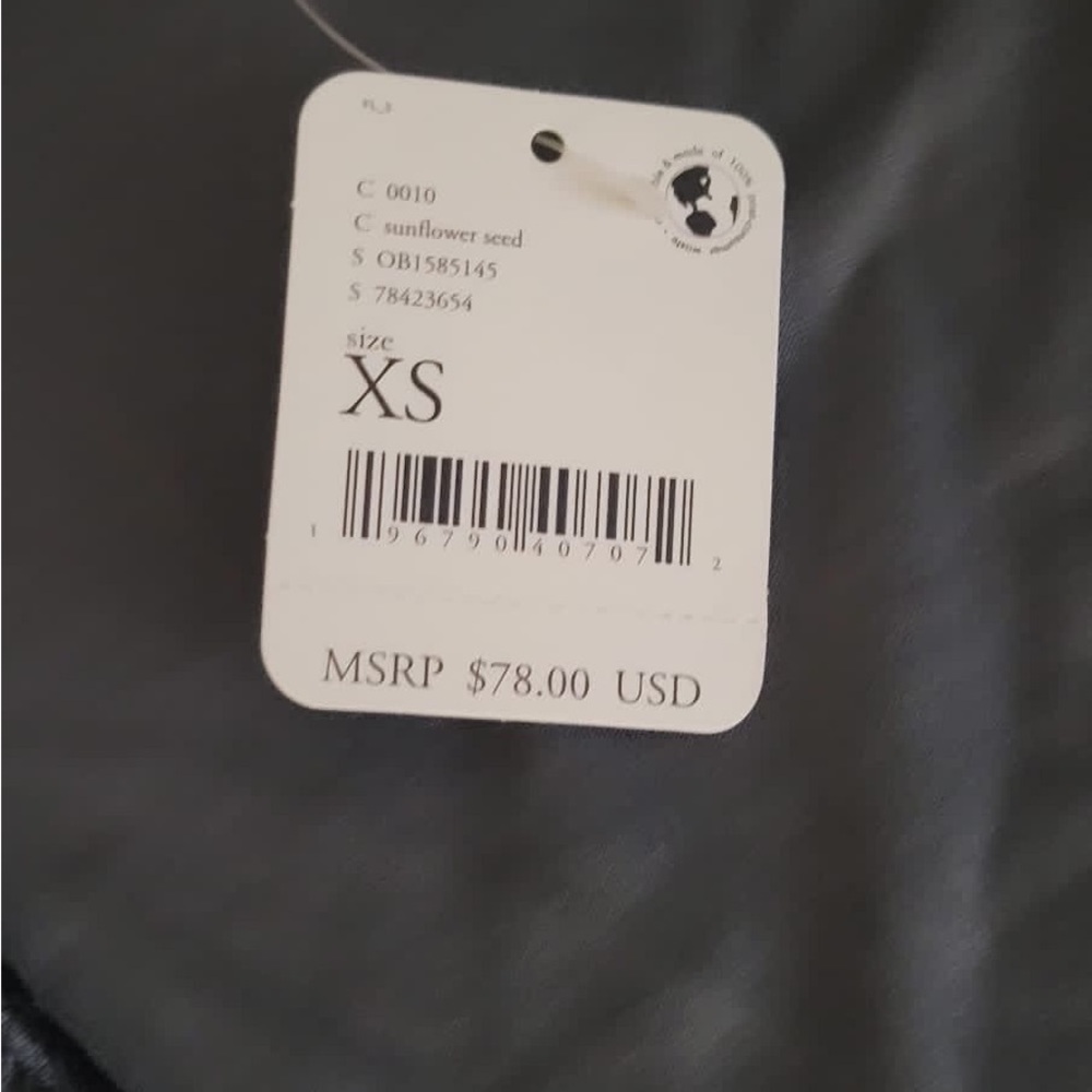 NWT Free People Don't You Wish Velvet Bodysuit V-neck Sunflower Seed Gray Sz XS - Picture 9 of 10